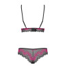 Obsessive Ensemble Tulia 2 Pièces Noir-Rose